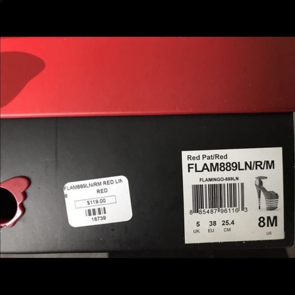 Red Pleaser Platform Heels size 8 - Picture 3 of 4
